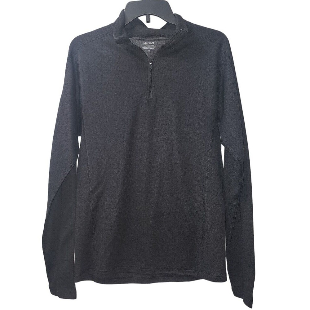 Marmot Pullover Long Sleeve Athletic Shirt Running Training Black S